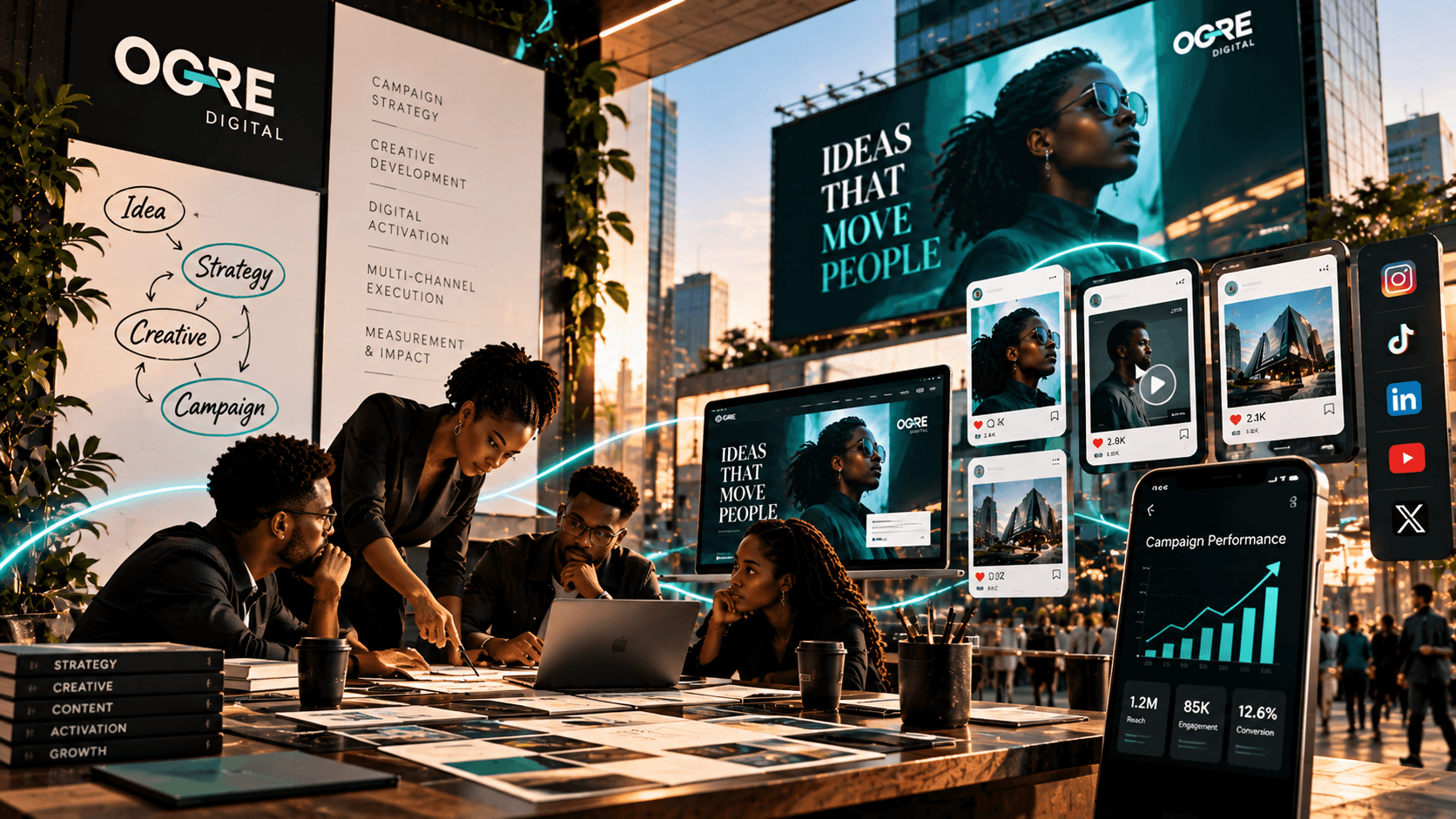 Bold visual campaign art direction and photography